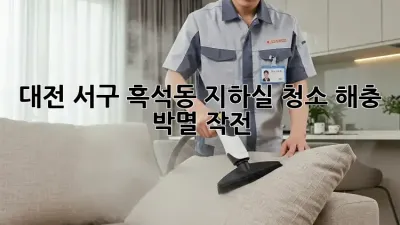 대전 서구 흑석동 지하실 청소: 해충 박멸 작전!